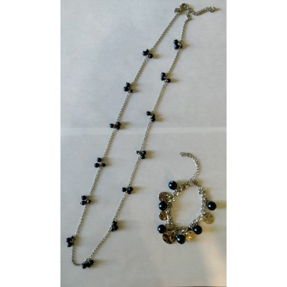 Necklace (Banana Republic) and Bracelet blue/silver women's jewelry
